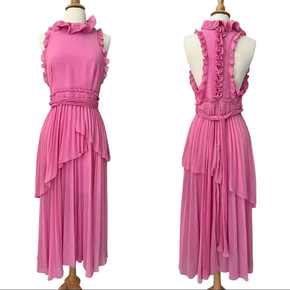 La Maison Talulah Jodi Ruffle Pleated Dress in Orchid